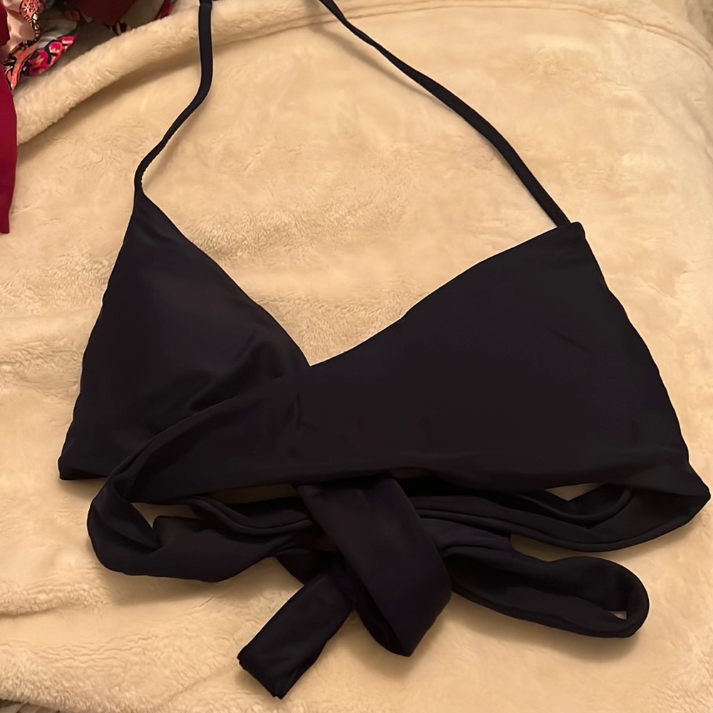 Navy blue aerie crossover top